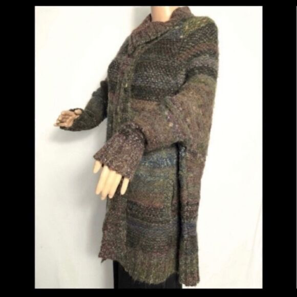 FREE PEOPLE STARLIGHT WOOL & MOHAIR SHADOW OVERSIZED CARDIGAN - Picture 3 of 6